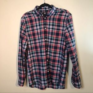 Regular fit Button Down Plaid Shirt Med